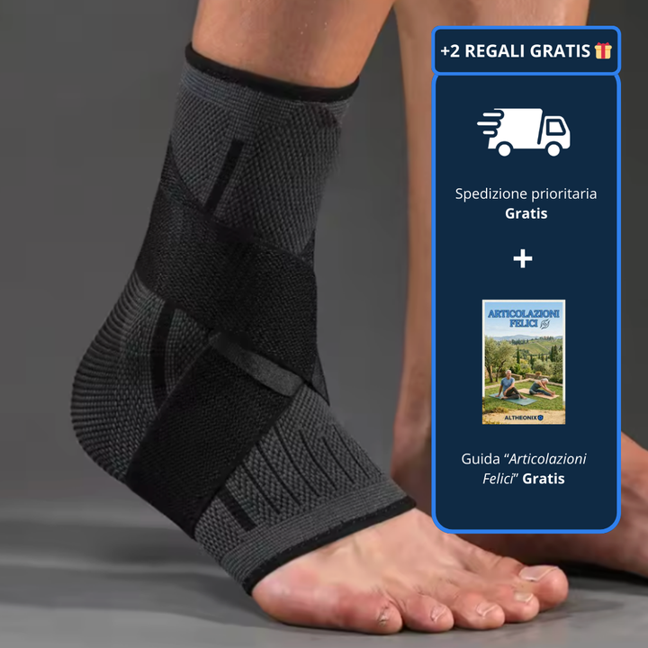 Altheonix™ Cavigliera Elastica con Fasce di Supporto Incrociate